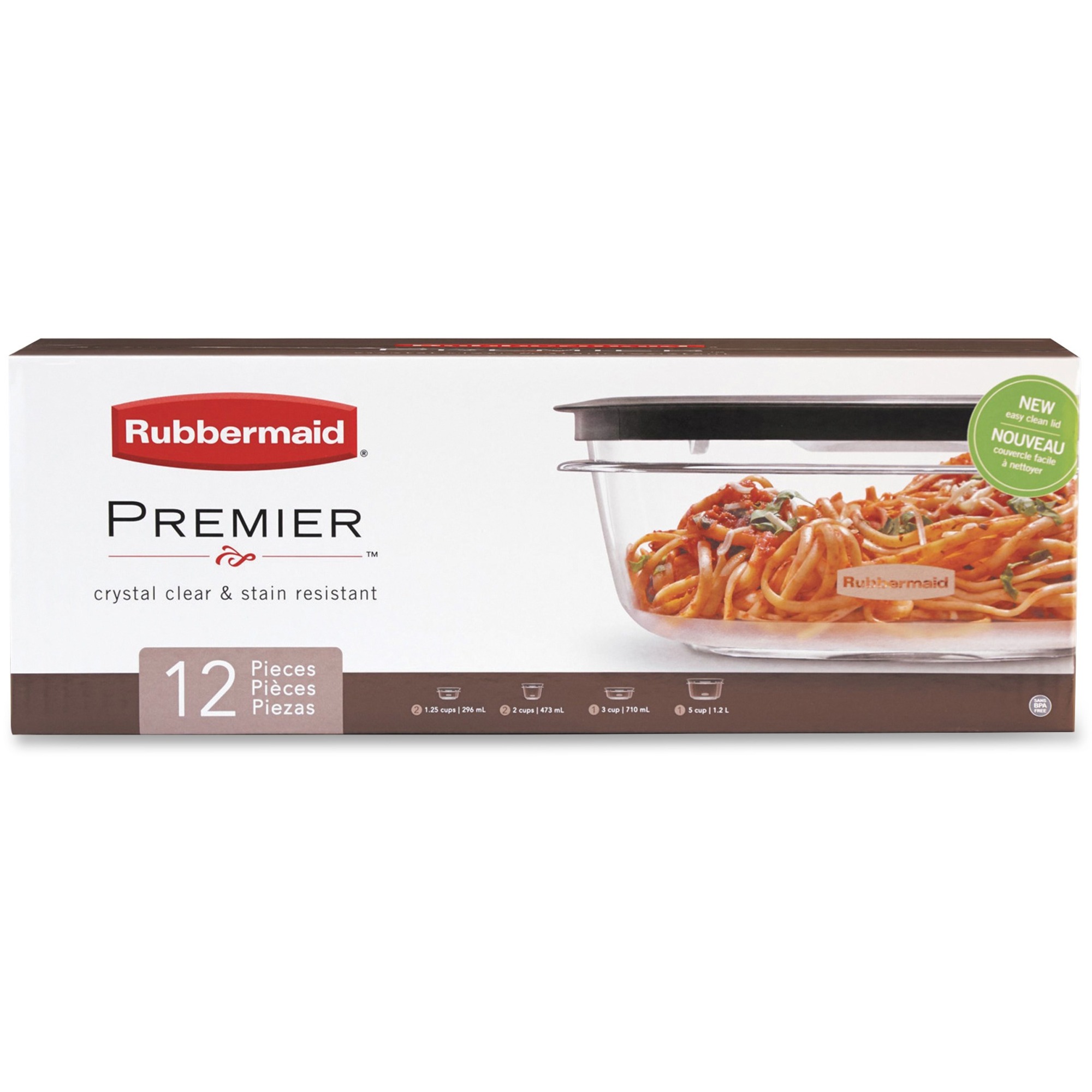 Rubbermaid Premier Storage Ware 295.74 mL Food Container, 473.18 mL Food Container, 709.76 mL