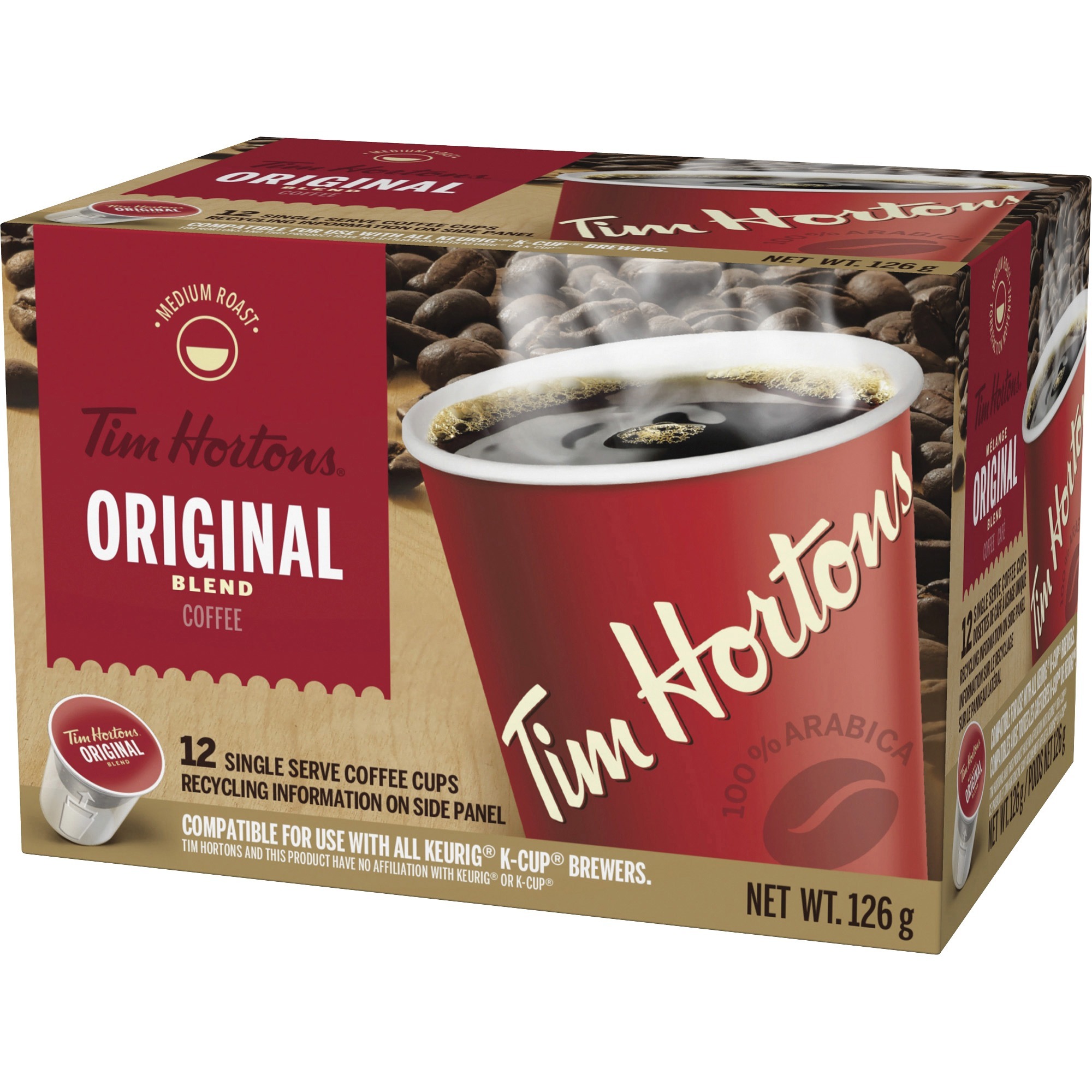 Tassimo Tim Hortons Orig Blend Coffee Pods Pod Compatible with Keurig