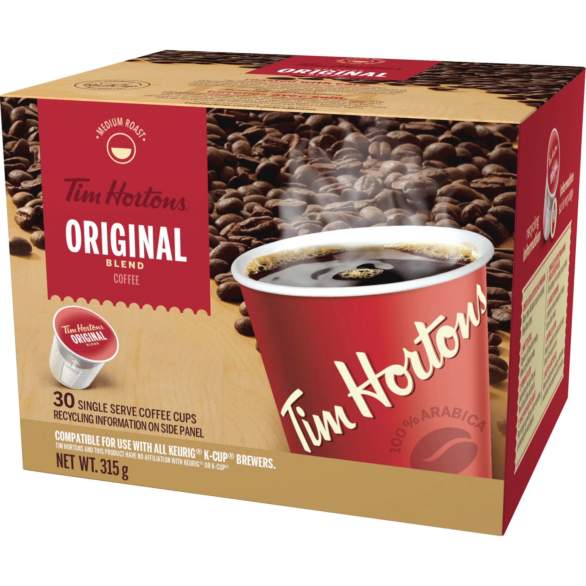 Elco Tim Hortons Orig Blend 30pk Coffee Pods Original Blend Medium