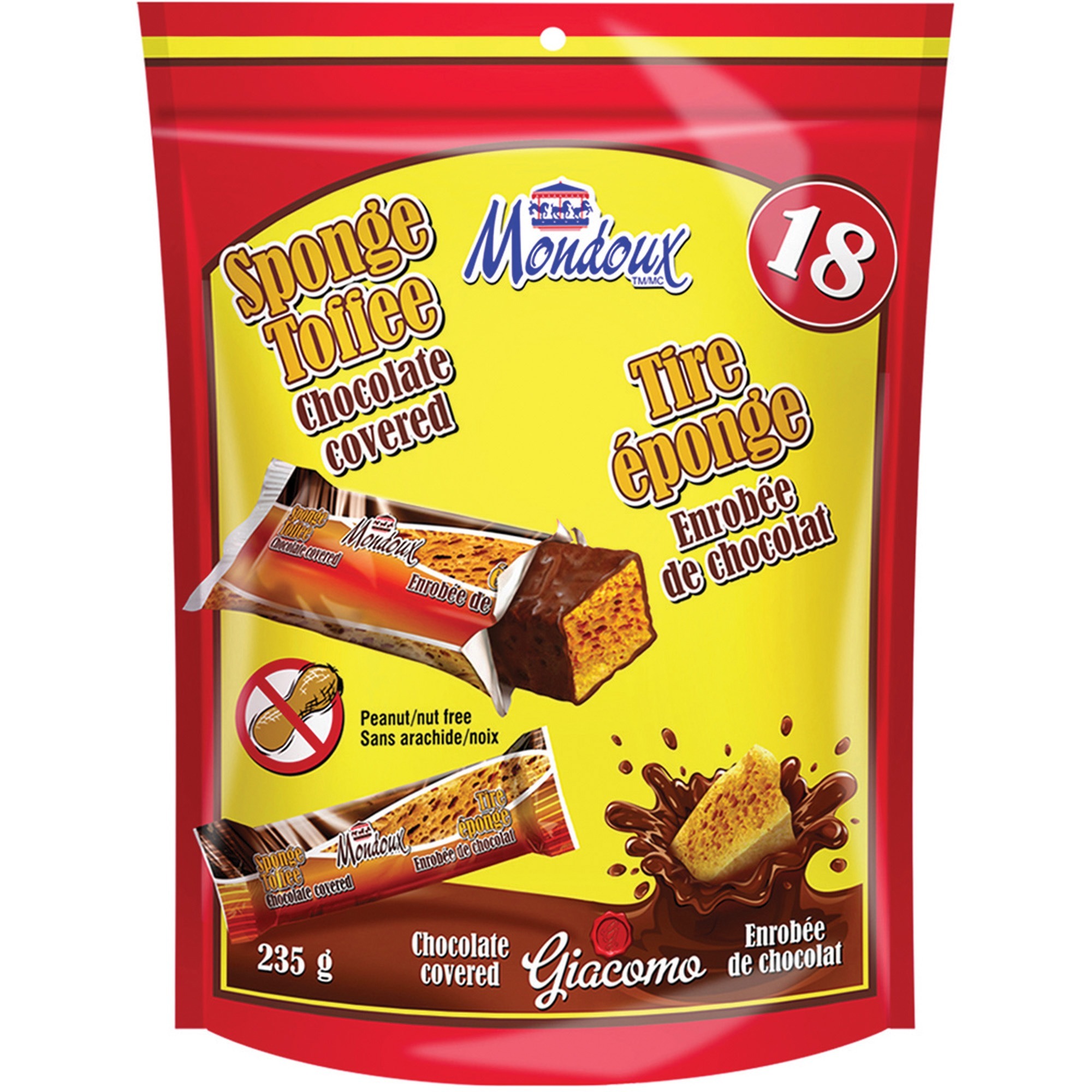 Mondoux Chocolate Covered Sponge Toffee Chocolate 235 g 1 Bag