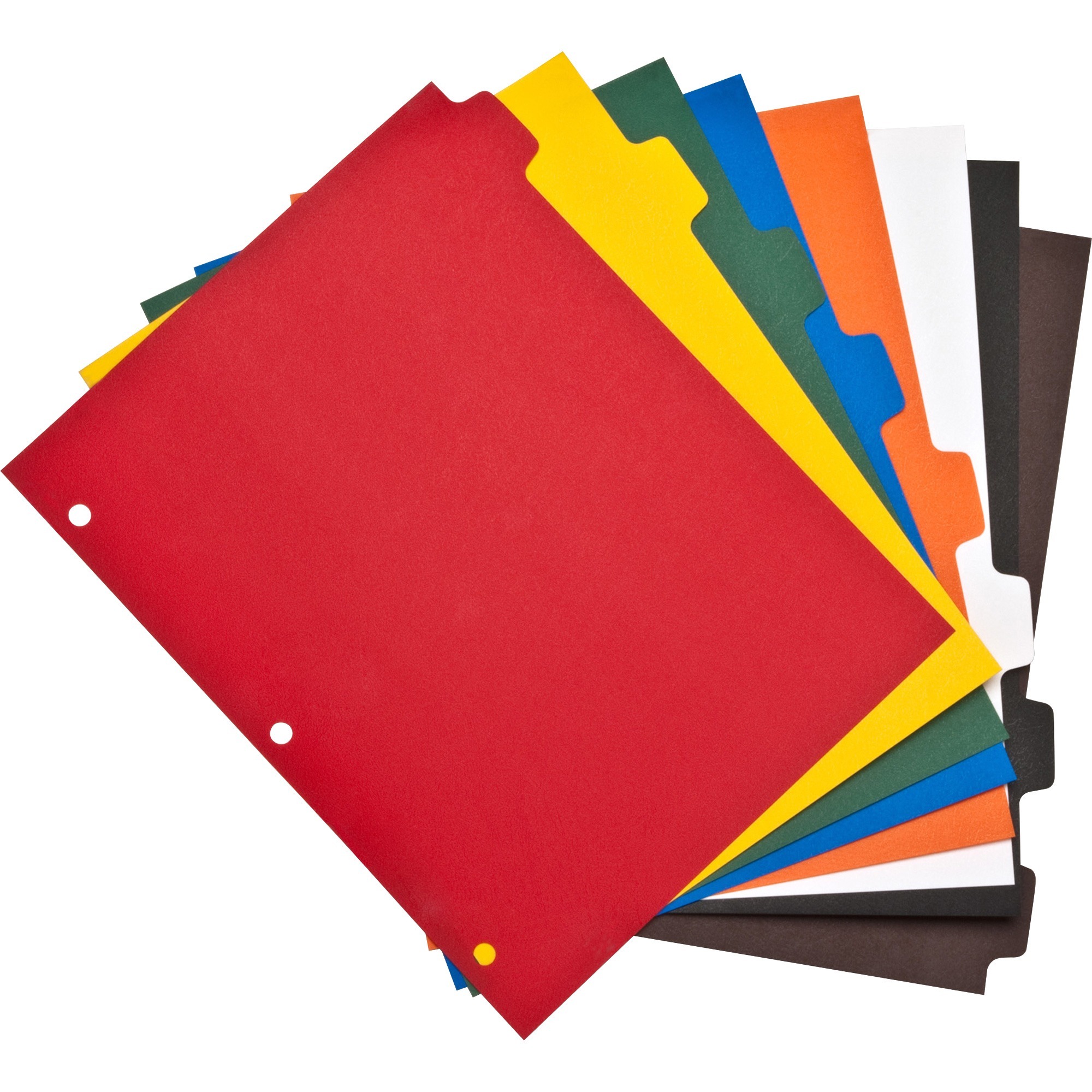Business Source Plain Tab Color Polyethylene Index Dividers Blank Tab(s) 8 Tab(s)/Set 8.50