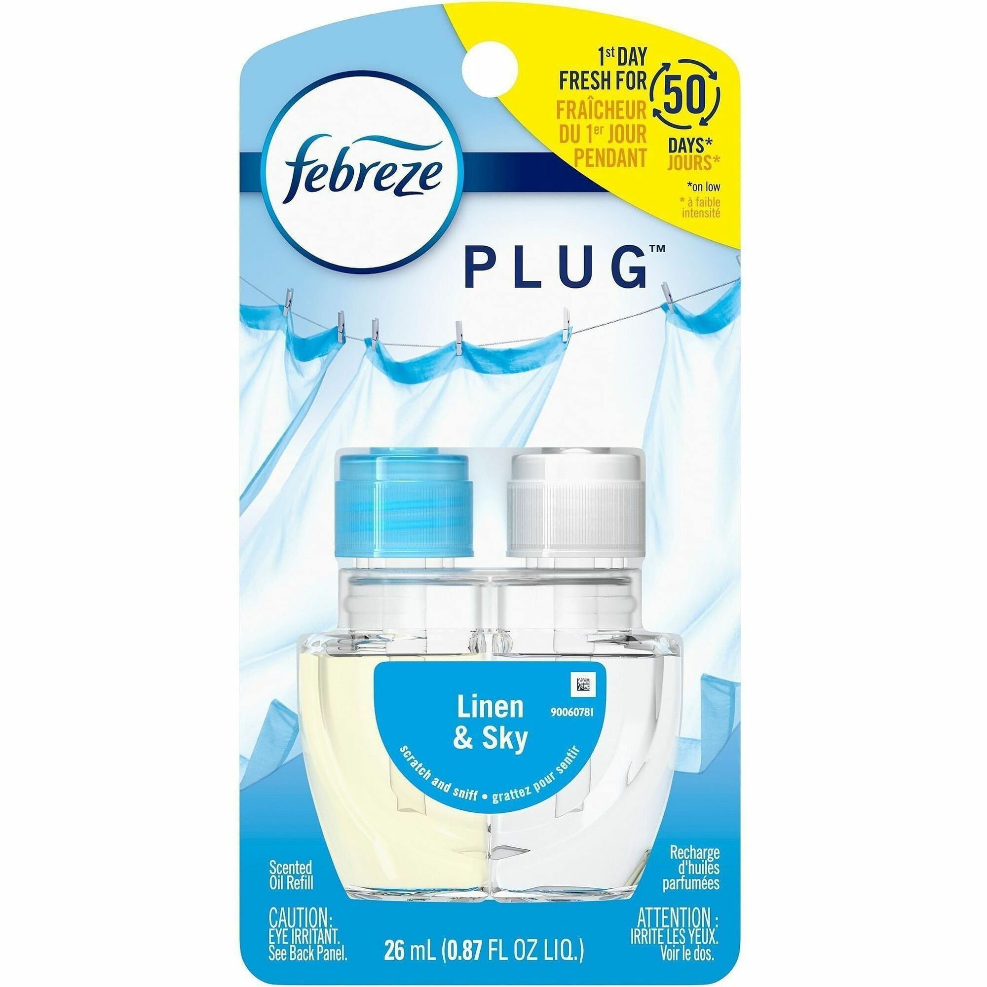 Febreze Plug Linen/Sky Refill Oil 26 mL Linen & Sky 50 Day 1