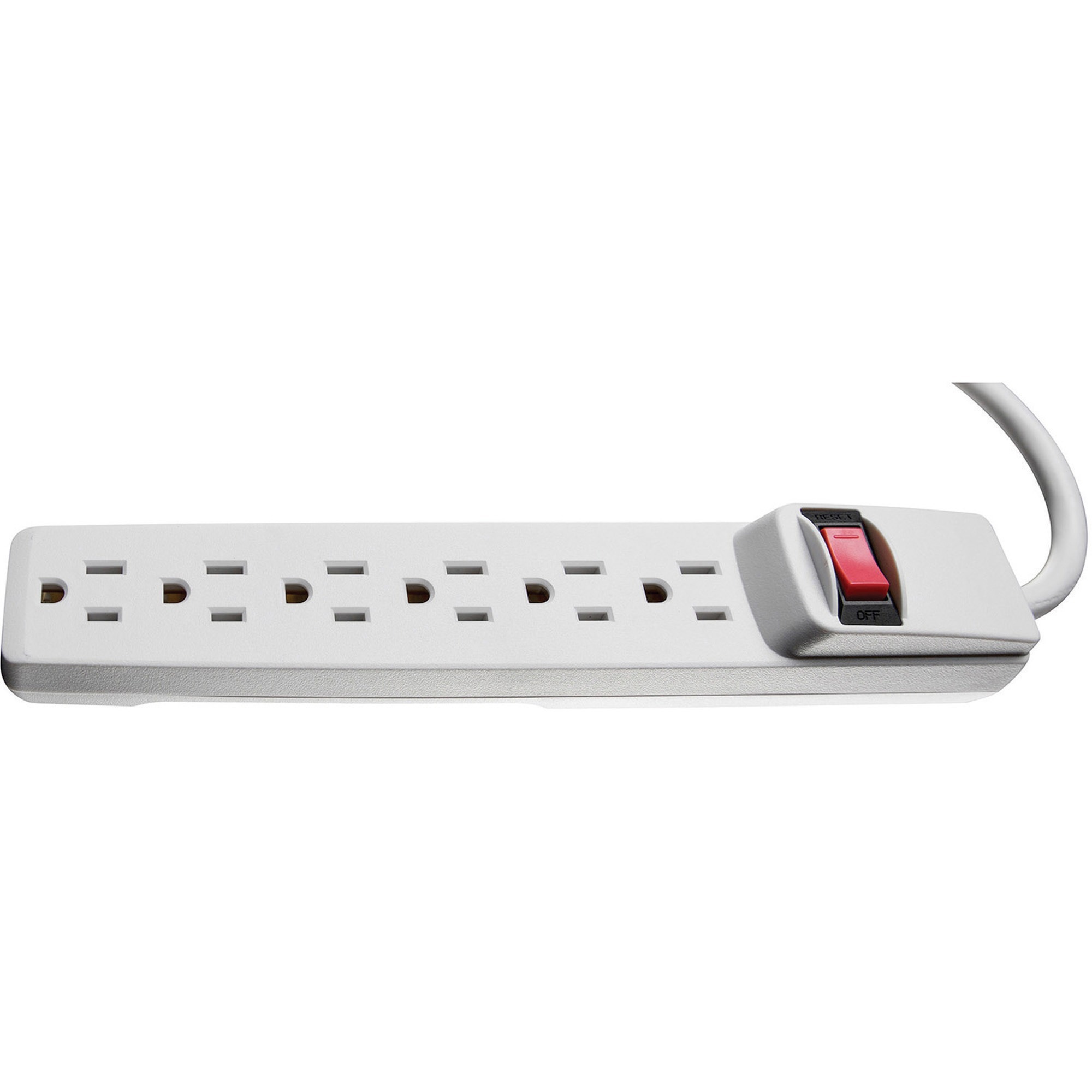 Wood Industries Power Strip - 3-prong - 6 x AC Power - 2 ft Cord - 15 A