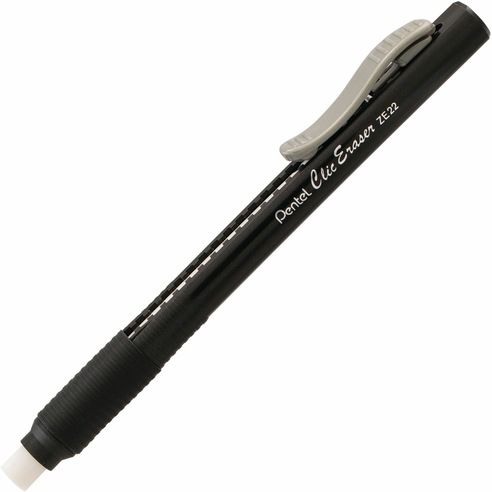 Pentel Rubber Grip Clic Eraser Black Black Pen Refillable 1