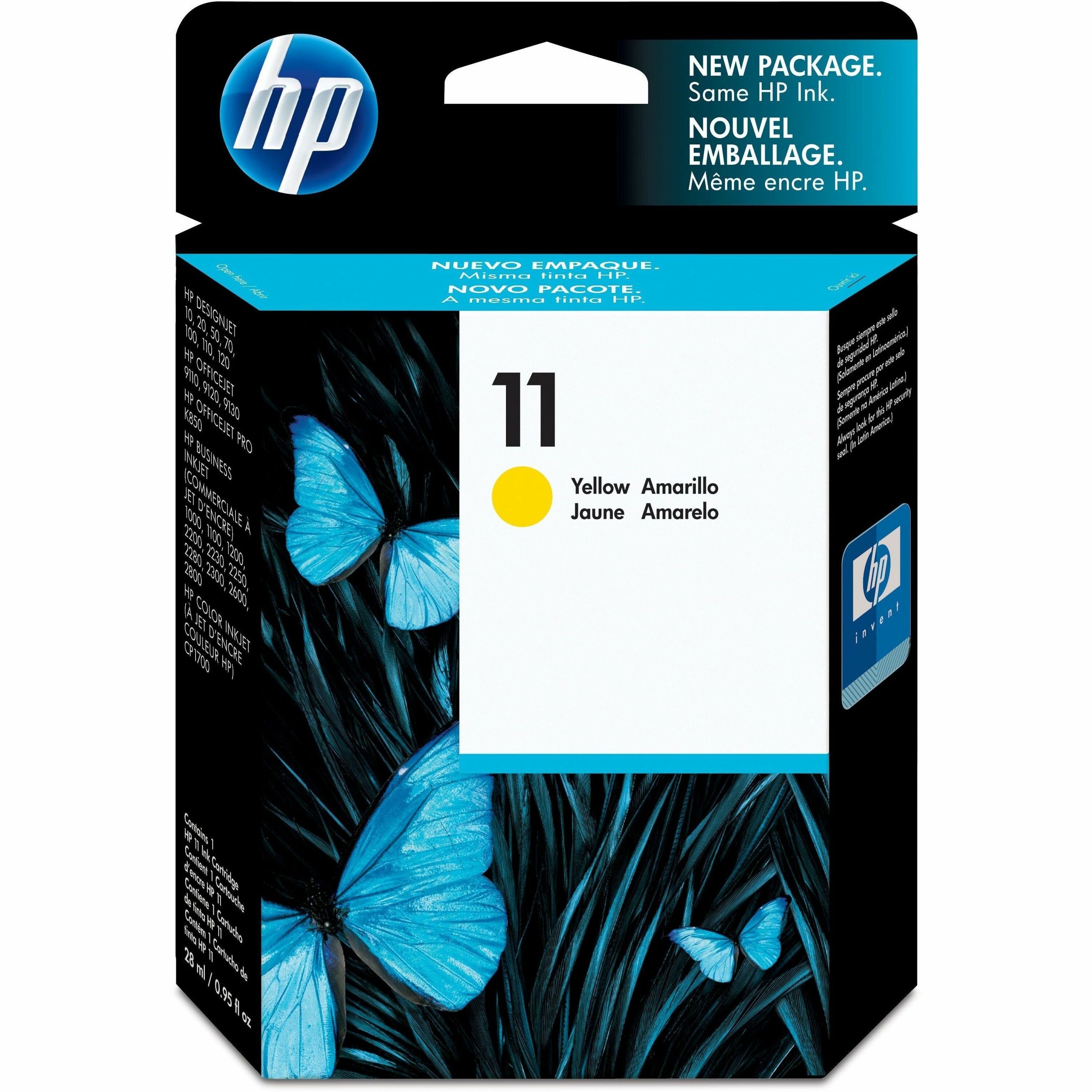 HP No. 11 Ink Cartridge Yellow C4838A Novatech