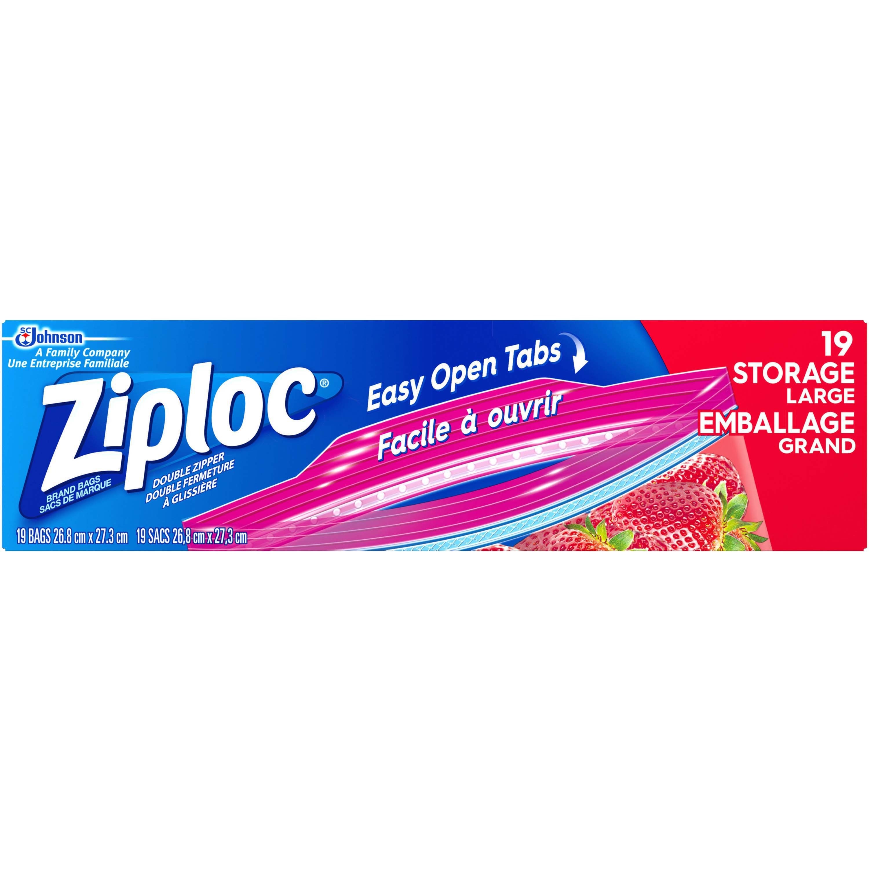 Ziploc Storage Bags Large Size 3.79 L 10.75" (273.05 mm) Width x
