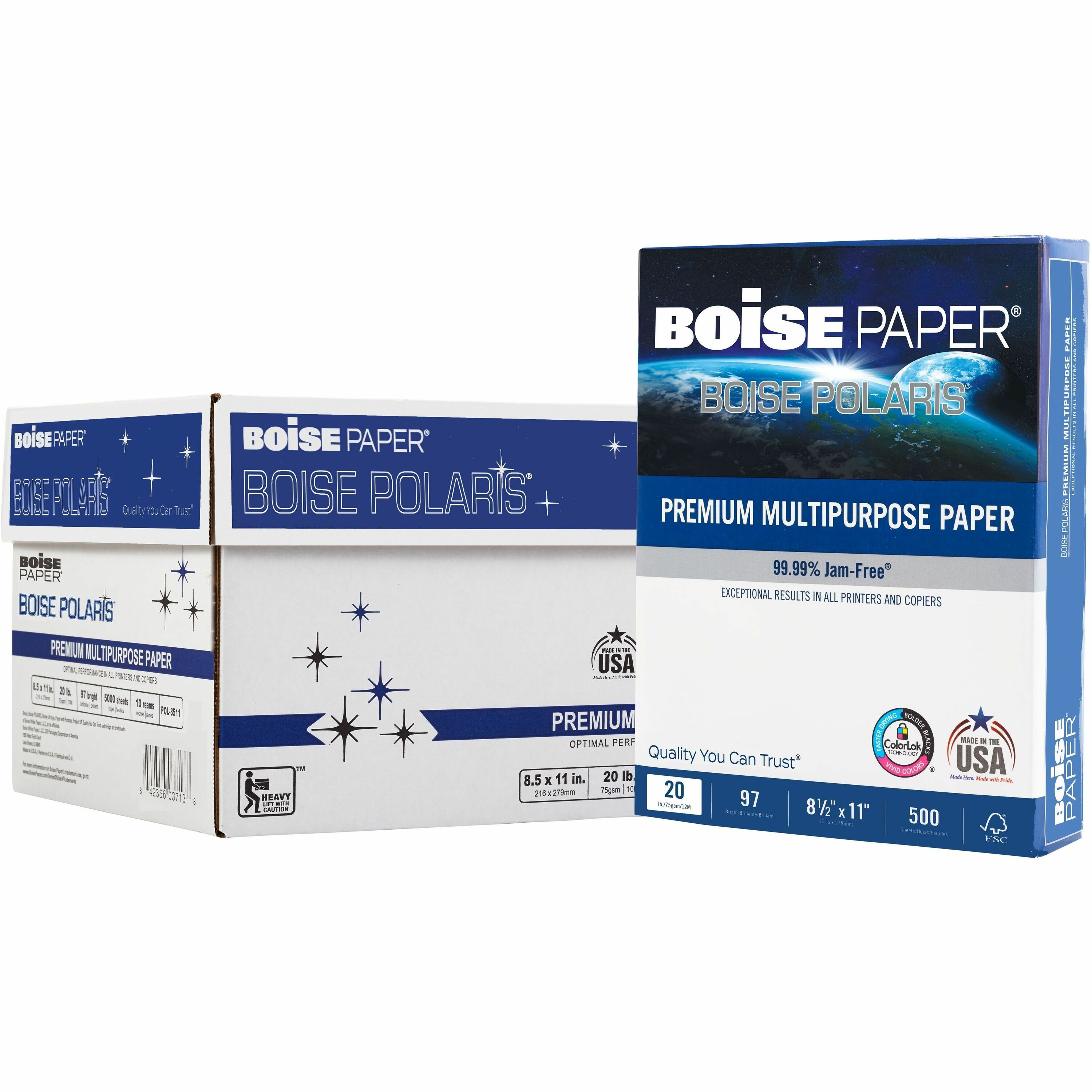 Office Supplies Office Boise POLARIS Premium Inkjet Paper 97 Bright