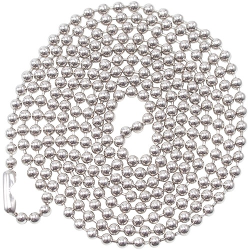 Advantus 36" ID Badge Chain 36" 100/Box Nickel Plated Metallic