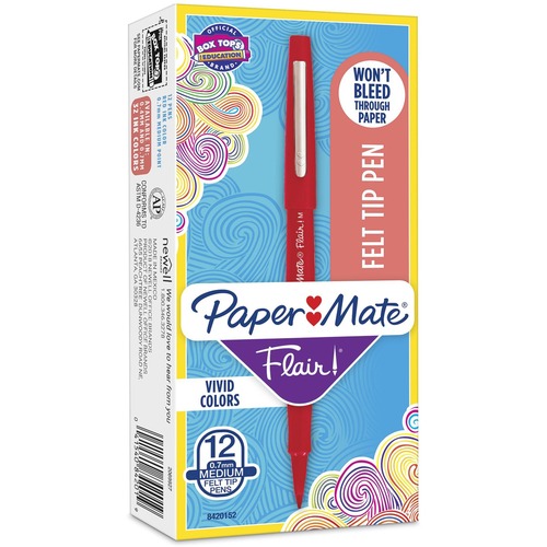 Paper Mate Flair Ultra Fine Pens Ultra Fine Pen Point Black Water Based Ink 1 Dozen