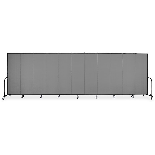 Screenflex Portable Room Dividers 72" Height x 20.4 ft Length Black