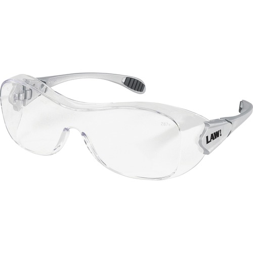 Crews Antifog Safety Glasses Ultraviolet Protection Clear Lens Steel Frame Antifog