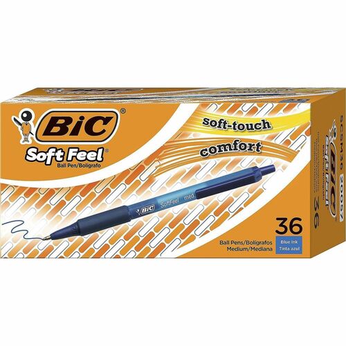 BIC SoftFeel Retractable Ball Pens Medium Pen Point 1 mm Pen Point