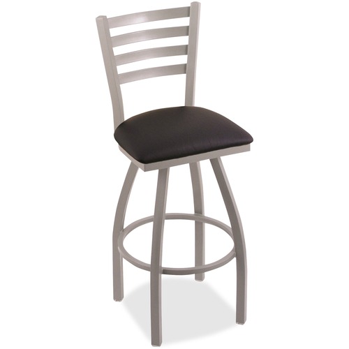 Holland Bar Stools 410 Jackie Swivel Stool Black Hardwood, Vinyl Seat