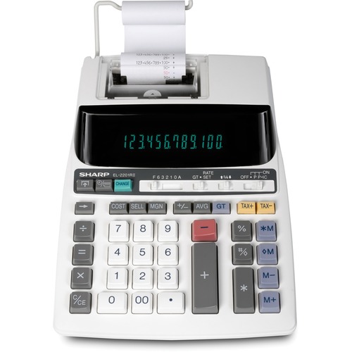 Sharp EL2201RII 2colour Printing Calculator Dual Color Print Ink