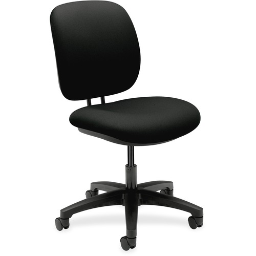 HON Cliq Collection Task Chair Black Vinyl Seat Fog Mesh Back Designer White Frame 5