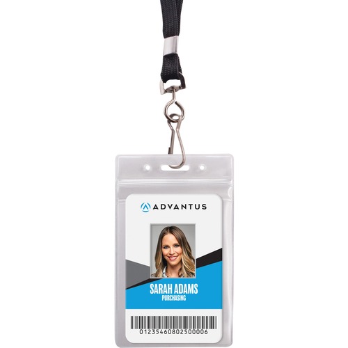 Advantus ID Holder/Lanyard Combo Pack ID Badges & Supplies Advantus
