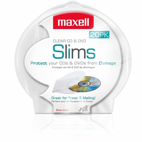 Maxell Optical Disc Case Jewel Case Clear 1 CD/DVD Brant Basics