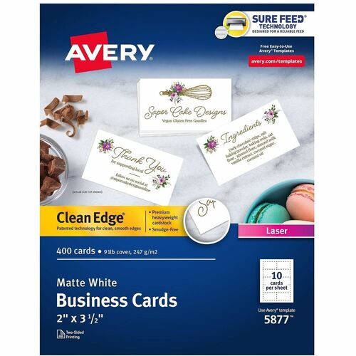 Avery Clean Edge Laser Print Business Card AVE5877