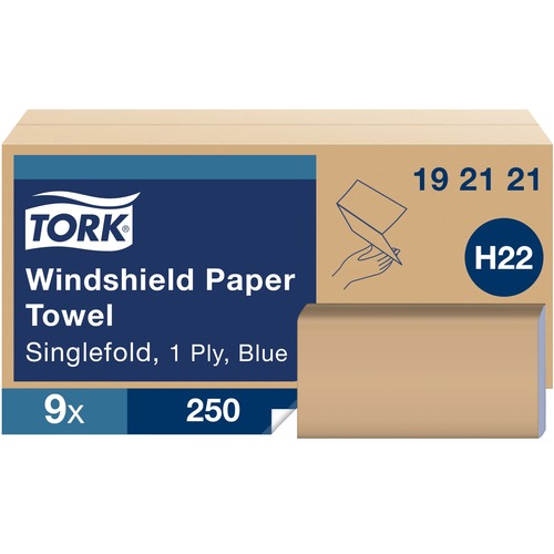 Tork Folded Windshield Paper Towel Blue H22 Tork Folded Windshield