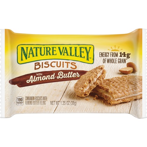 NATURE VALLEY Flavored Biscuits Almond Butter, Cinnamon Box 1.35