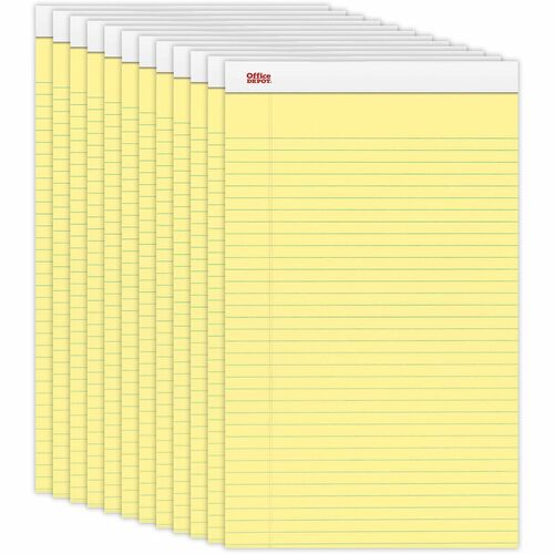 Office Depot® Brand Writing Pads, 8 1/2" x 14" , Legal/Wide Ruled, 50