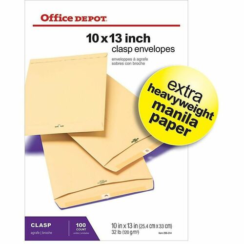 Office Depot® Brand 10" x 13" Manila Envelopes, Extra Heavyweight
