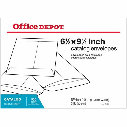 Office Depot® Brand 61/2" x 91/2" Catalog Envelopes, Gummed Seal