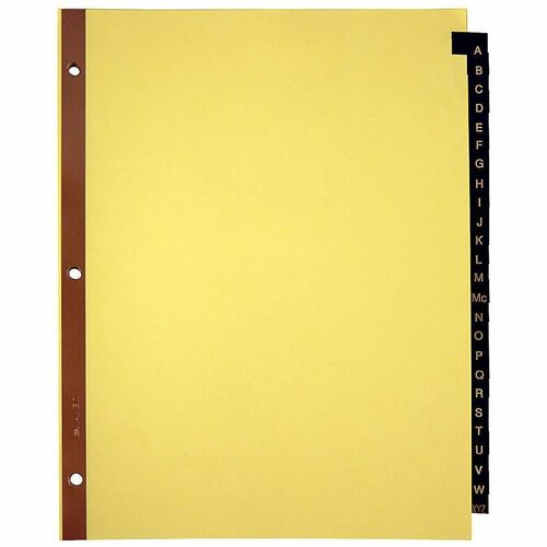 Office Depot® Brand Preprinted Tab Dividers, AZ Tab Dividers