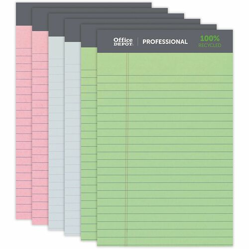 Office Depot® Brand Professional Writing Pads, 5" x 8" , Narrow Ruled