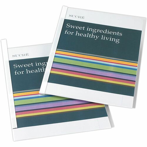 Office Depot® Brand Sliding Bar Report Covers, Clear/White, Pack Of 50