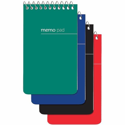 Office Depot® Brand Wirebound TopOpening Memo Pads, 3" x 5" , College