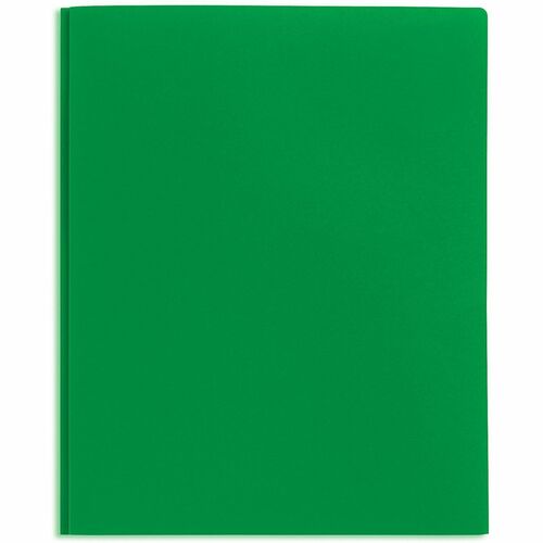 Office Depot® Brand 2Pocket SchoolGrade Poly Folder with Prongs, Letter Size, Green Pocket
