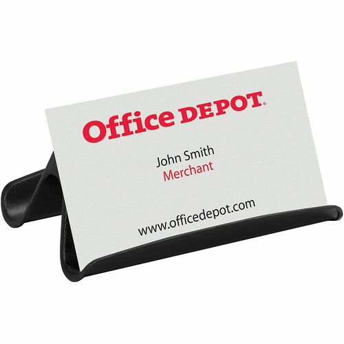Office Depot® Brand Business Card Holder, Black Business Card Holders