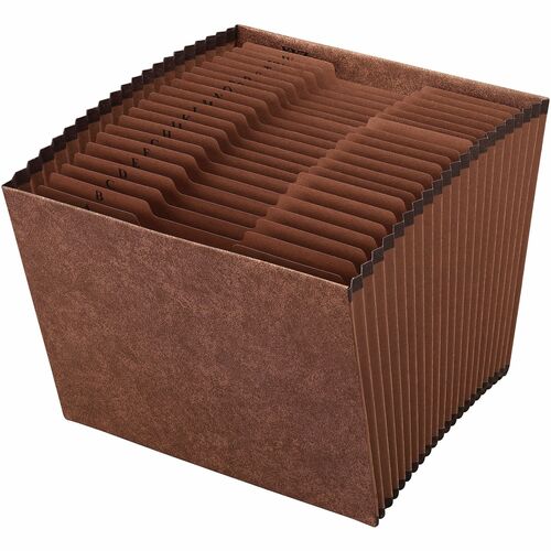 Office Depot® Brand Faux Leather Expanding File, AZ, 21 Pockets