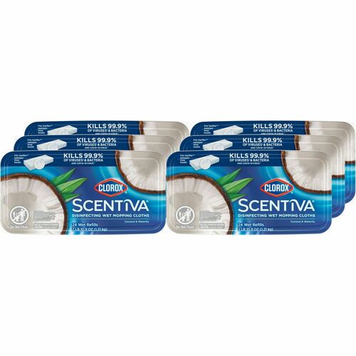 Clorox Scentiva Disinfecting Wet Mopping Cloth Refills 5.9" Width x