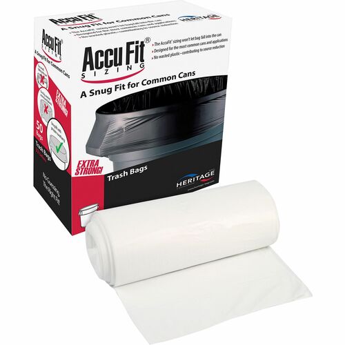 Heritage Accufit RePrime Can Liners 55 gal Capacity 40" Width x 53