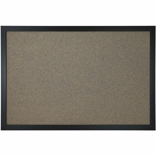 Office Depot® Brand Cork Bulletin Board, 18" x 24", Black Finish Frame