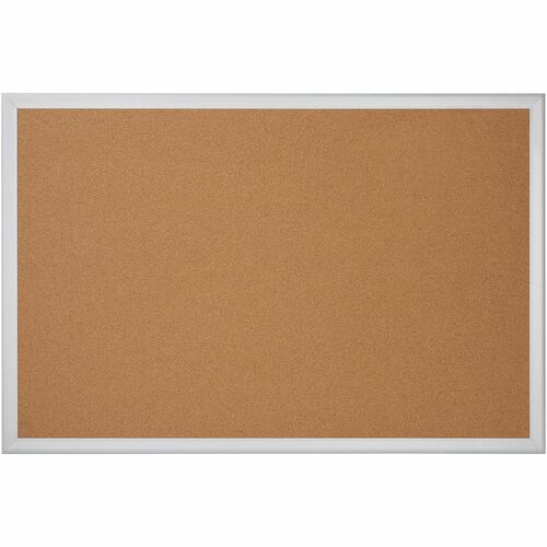 Office Depot® Brand Cork Bulletin Board, 48" x 72" , Aluminum Frame With Silver Finish