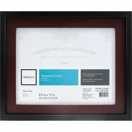 Realspace™ Photo/Document Frame, Gallery, 11" x 14" With Mat, Black