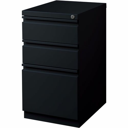 WorkPro® 20"D Vertical 3Drawer Mobile Pedestal File Black