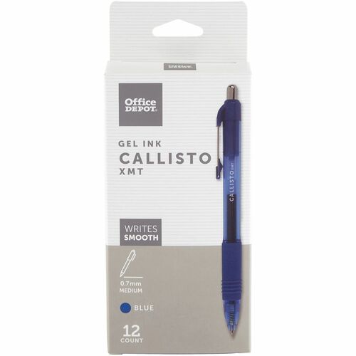 Office Depot® Brand Callisto Retractable Gel Ink Pens, Medium Point, 0.