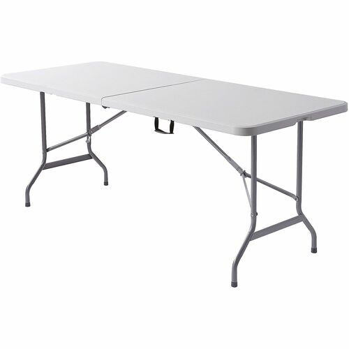 Realspace® Molded Plastic Top Folding Table with Handles, 29"H x 72"W x
