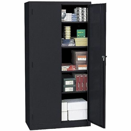 Realspace® 36"W Steel 5Shelf Black Storage