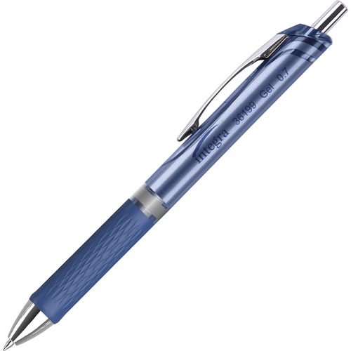 Integra Retractable Gel Ink Pen Medium Pen Point 0.7 mm Pen Point Size Retractable Blue