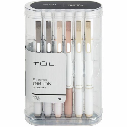 TUL® GL Series Retractable Gel Pens, Medium Point, 0.7 mm, Pearl White
