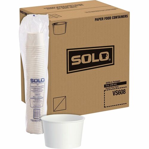 Solo Disposable Food Container Disposable White Polyethylene Body