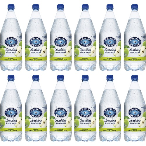 Crystal Geyser Natural Green Apple Sparkling Spring Water Readyto