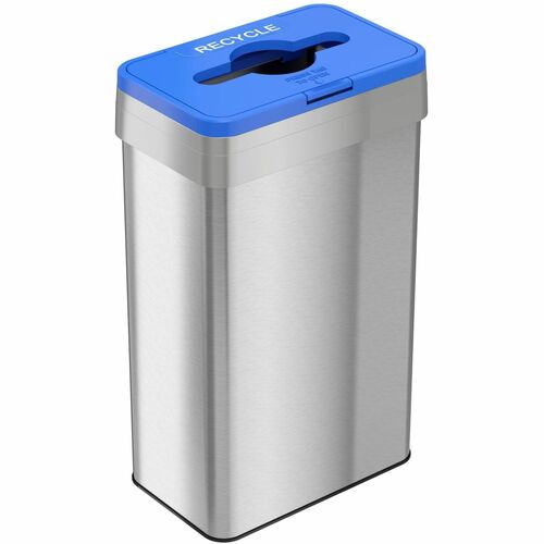 HLS Commercial Rectangular Open Top Recycle Bin/Lid Push Button