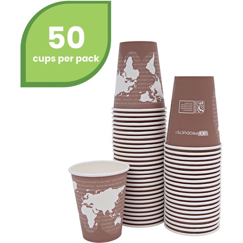 EcoProducts World Art Hot Drink Cups 16 fl oz 50 / Pack Multi