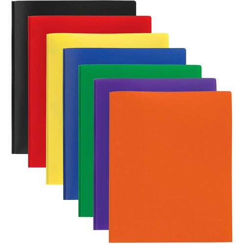 Office Depot® Brand 2Pocket SchoolGrade Poly Folders With Prongs, 81